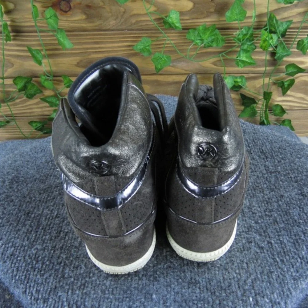 Michael Kors Women's Hidden Heel Sneaker Brown‎ Leather Sz 9 Medium  Used 2025